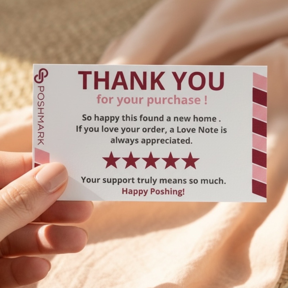 Poshmark Thank You Cards - 50 - Perfect for small business- Thank You Card